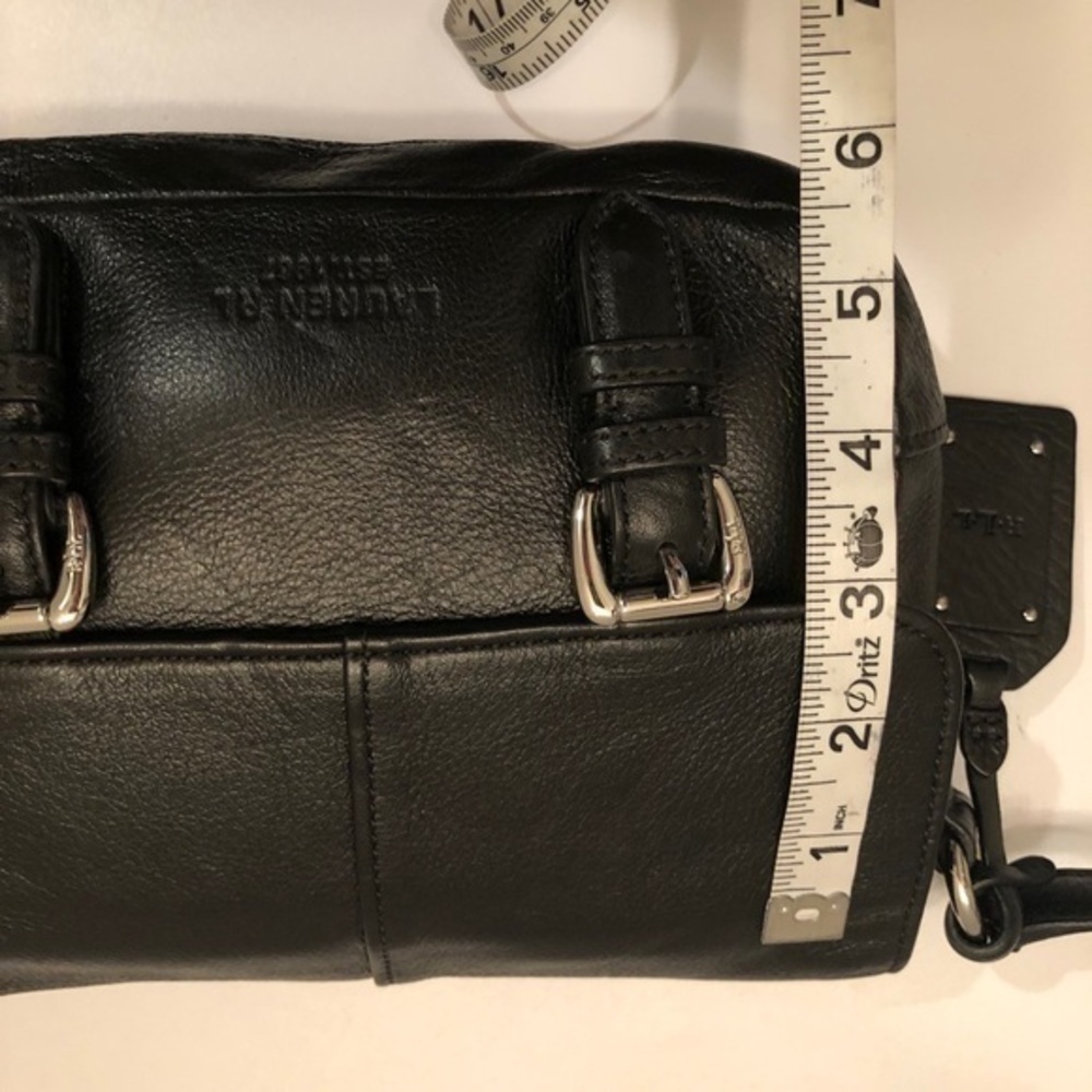 Ralph Lauren black leather mini flap crossbody bag - Picture 7 of 10
